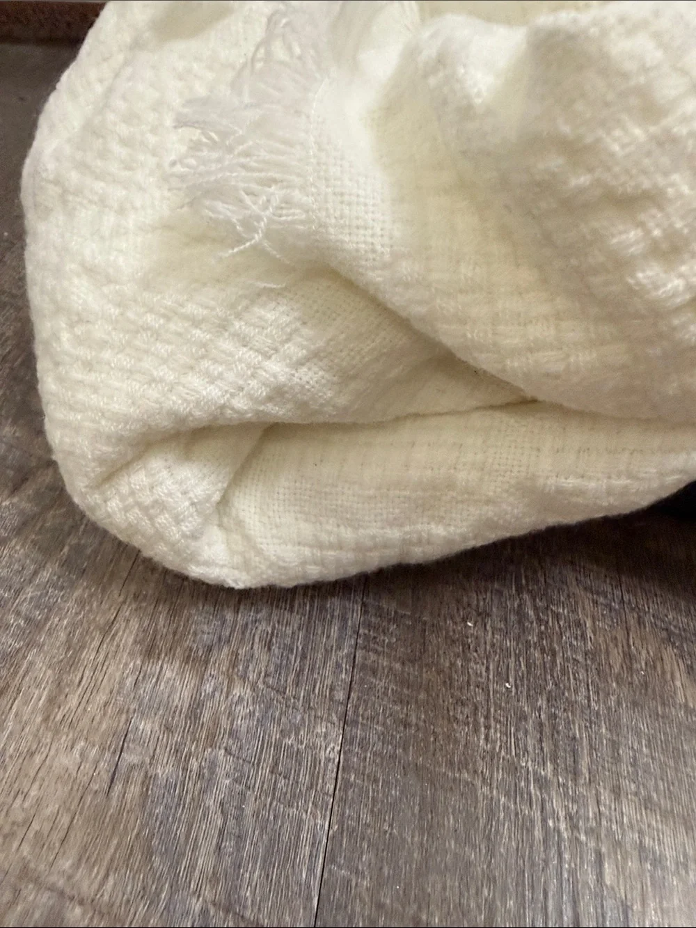 Hearth & Hand Cream Textured Throw Blanket